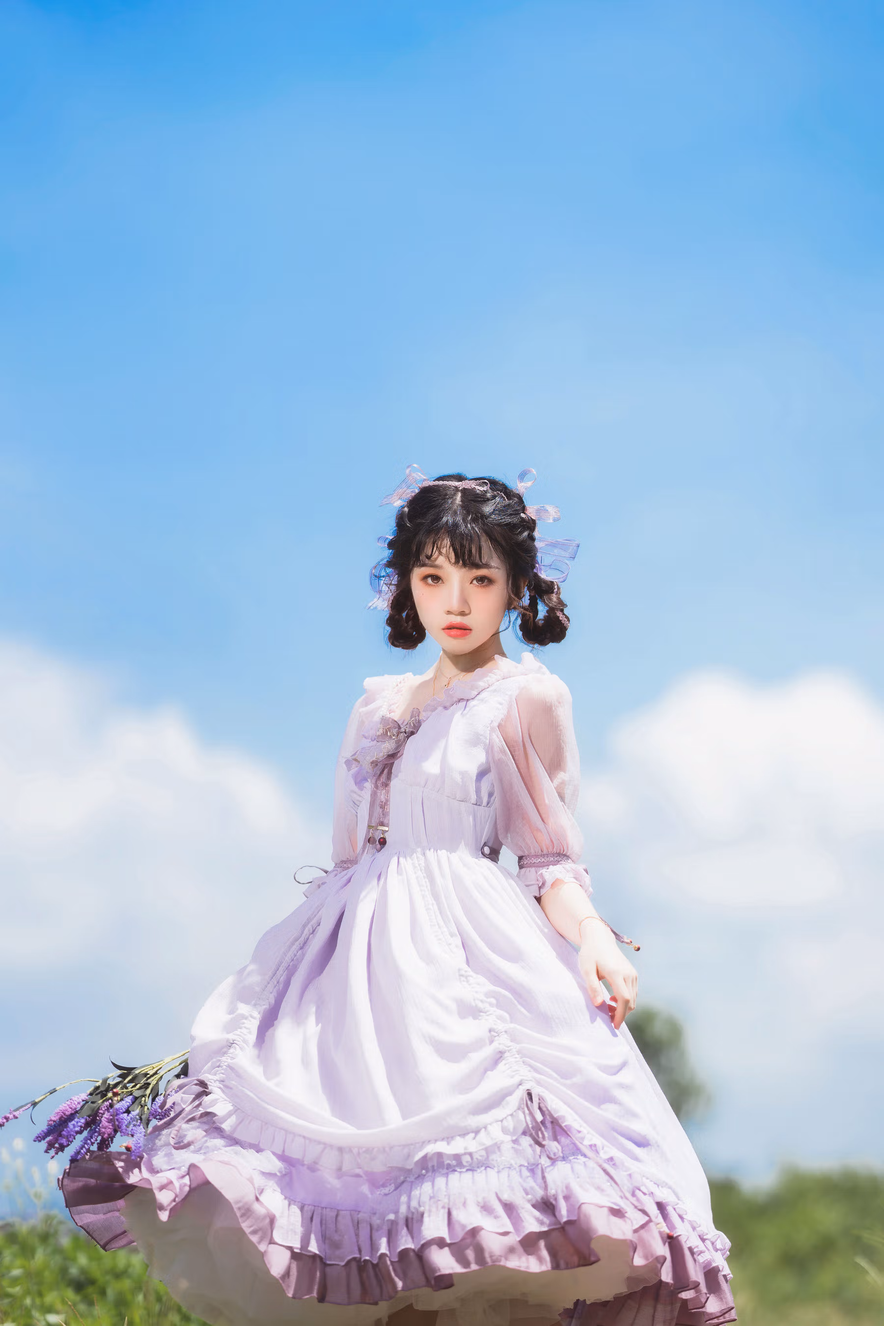 [COS福利] 桜桃喵 - 少女之紫萱 清纯美女-第2张
