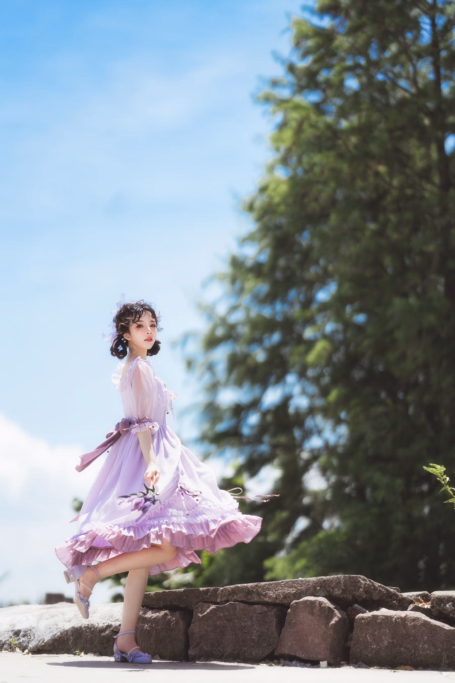 [COS福利] 桜桃喵 - 少女之紫萱 清纯美女-第4张
