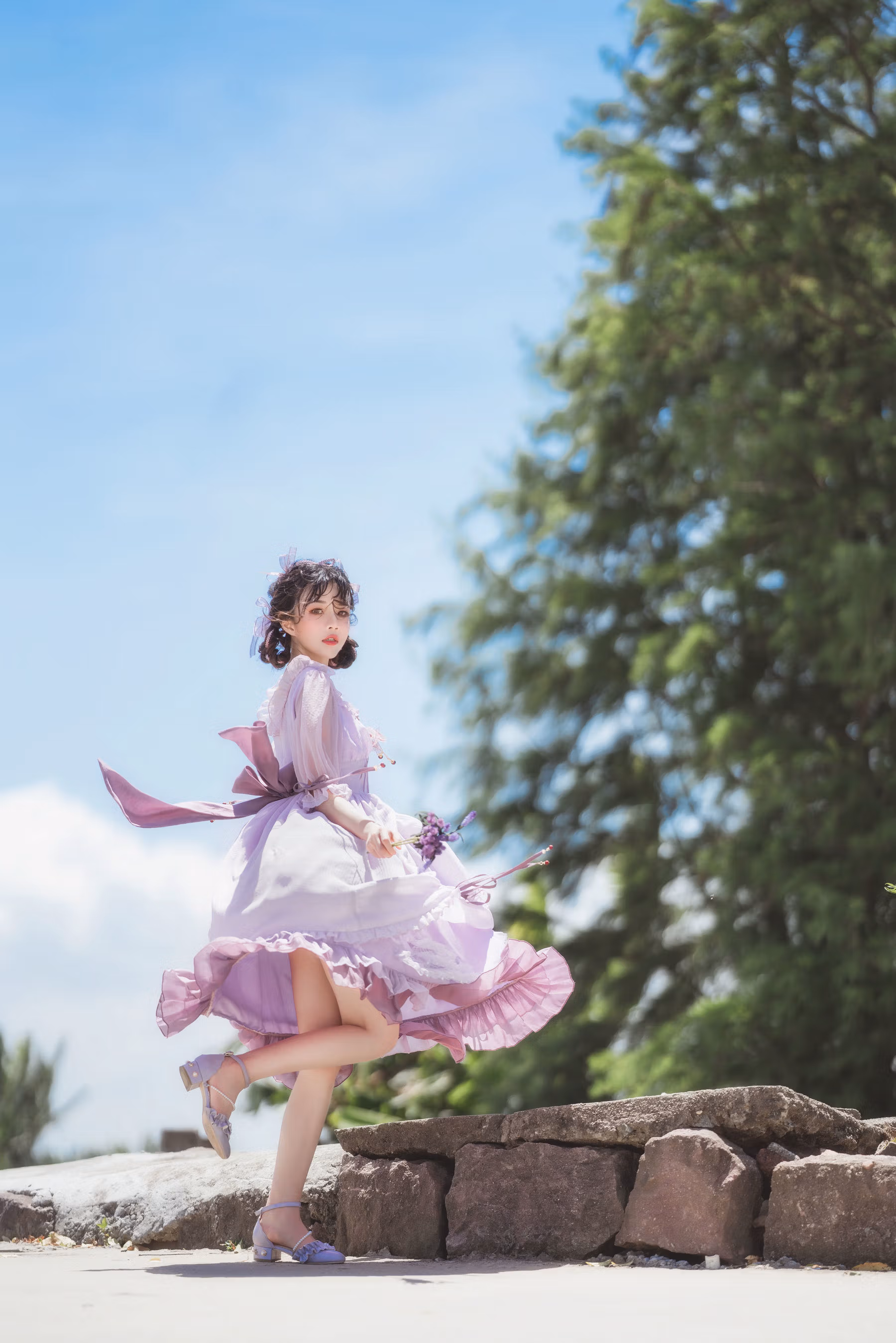 [COS福利] 桜桃喵 - 少女之紫萱 清纯美女-第6张