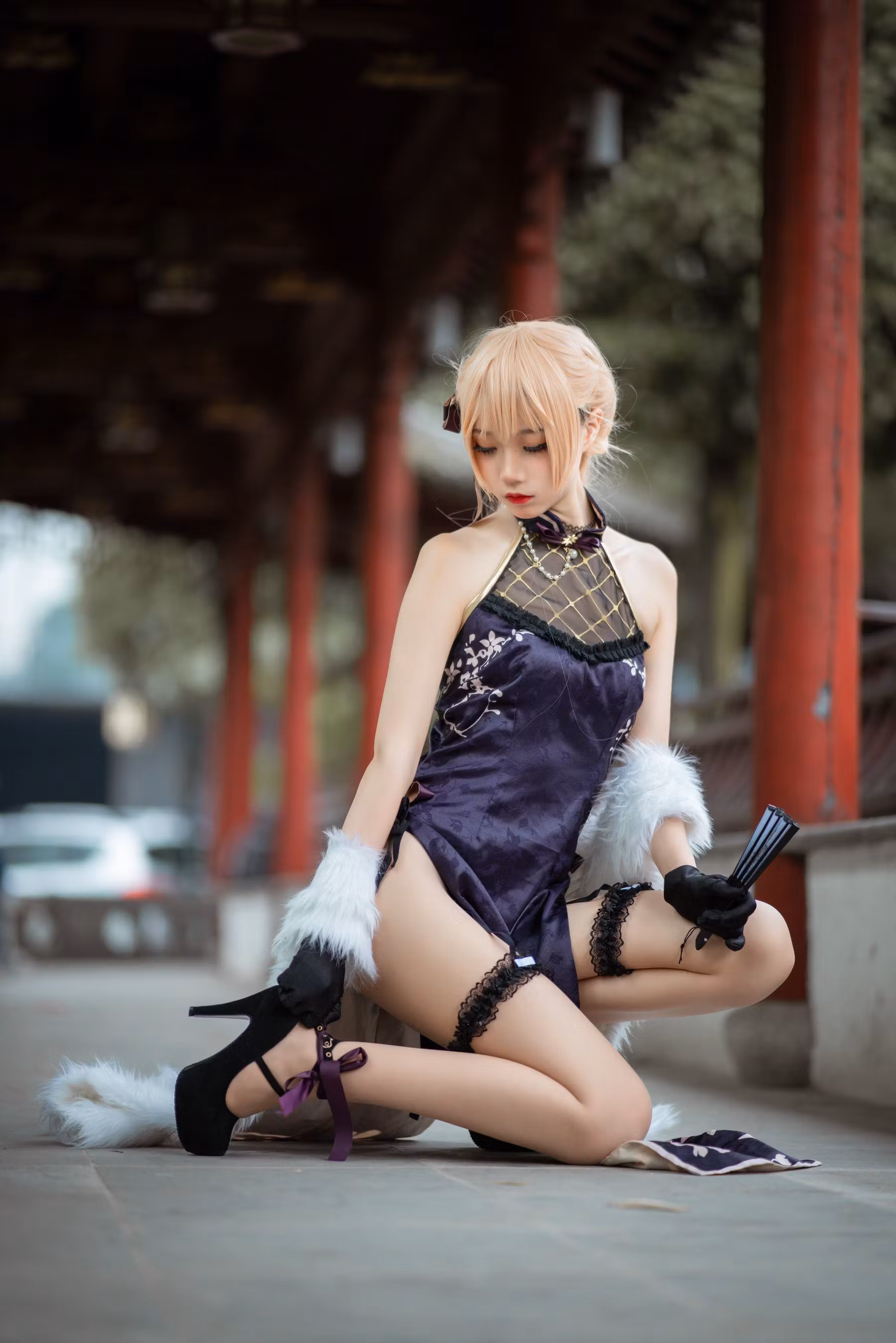 [COS福利] 清纯少女五更百鬼 - OTS-14旗袍 清纯美女-第2张