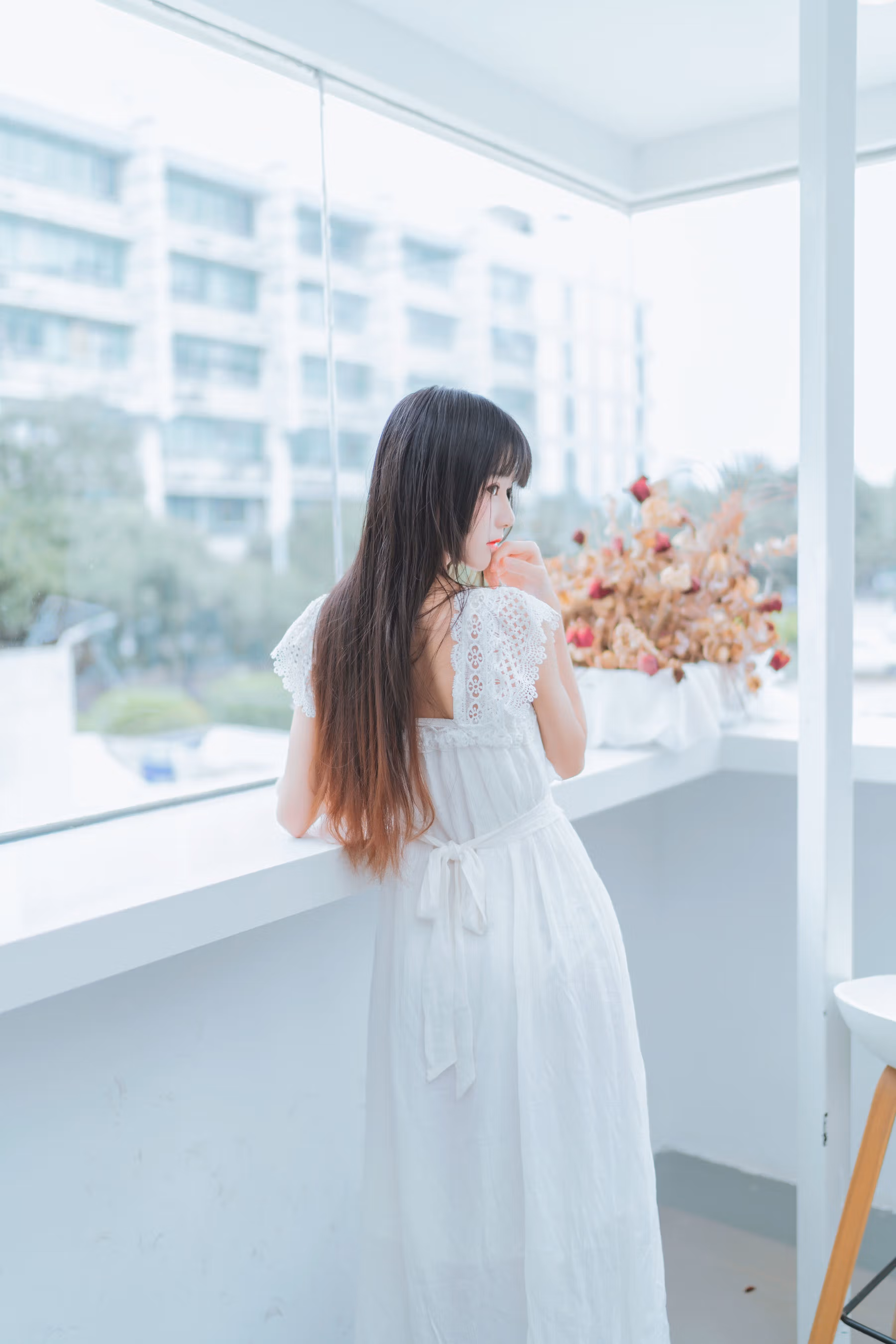[COS福利] 桜桃喵 – 清新之白花花